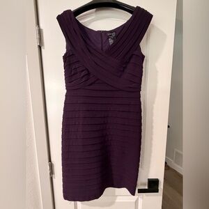 Xscape Women's Deep Purple Midi Dress